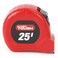 Hyper Tough 25' Tape Measure Nylon-Coated Blade   Belt Clip   Fractional Read