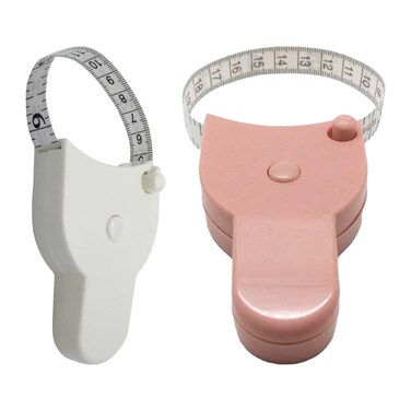 Body Measuring Tape Set (Pack of 2) - Telescopic Measuring Tool - Sele Retractable Cute Tape Measure for Waist &amp; Body Measurement, Sewing, Tailor, Craft, DIY, Knitting, Fitness - Soft &amp; Flexible