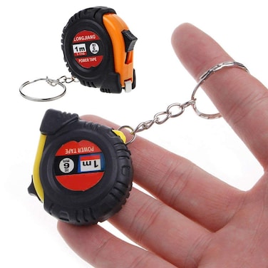 1Pc Random Color 1m Retractable Ruler Steel Tape Measure Key Chain Mini Pocket Measuring Tool, Tape Measures, Measuring and Layout Tools