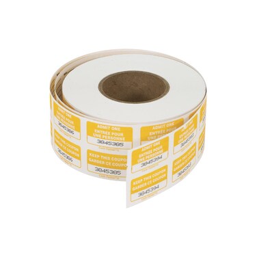 Merangue Double Ticket Roll, Yellow, Pack of 1000, Numbered (1008-4320-41-000)