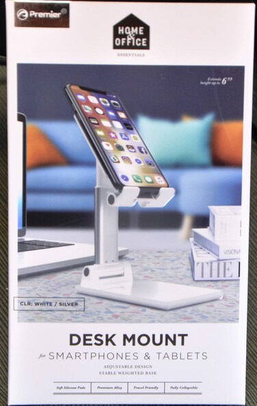Phone &amp; Tablet Stand - White/Silver