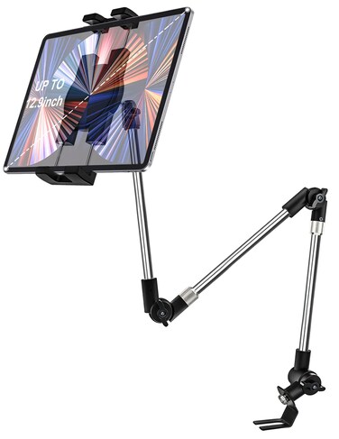 woleyi Car/Truck Seat Rail Tablet Mount, 35" Heavy Duty Car Floor Bolt Phone iPad Holder, Vehicle Front Seats Stand for iPad Pro 12.9 Air Mini, iPhone, Galaxy Tabs, More 4-13" Cell Phones and Tablets