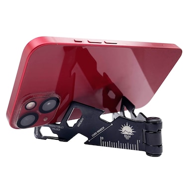 Sun Company SwingStand - Tech Stand Carabiner Multitool with 14 Functions Including Phone and Tablet Stand, Screwdrivers, Hex Wrench, and Bottle Opener   Portable Kickstand for iPhone, iPads, Android