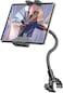 woleyi Gooseneck Tablet Holder for Spin Bike, Peloton Tablet Mount Exercise Bike Handlebar Stand for Stationary Bicycle, Treadmill, Stroller, Elliptical for iPad Pro Air Mini, Galaxy, 4.7-13" Devices