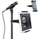 JUBOR Tablet Mounts for Microphone Stands, Microphone Tablet Holder, Mic Music Stand for iPad, iPad Pro, iPad Air, iPad Mini, 2, 3, iPhone, Smartphone 4.7-12.9" Tablets