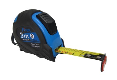 Self Lock Power Tape Measure, Metric, Retractable, Magnetic Hook, Shock Absorbent Rubber Case for Construction&iuml;&frac14;&OElig;Surveyor, Auto-lock Professional Measuring Tape 19mm x 3M