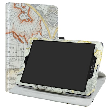 ASUS Zenpad Z10 ZT500KL Case,LiuShan 360 Degree Rotation Stand PU Leather with Cute Pattern Cover for 9.7" ASUS Zenpad Z10 ZT500KL Tablet,Map White