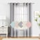 Fragrantex Semi-Sheer Grey Curtains 108 inch Length for Bedroom Curtain Sheers 108 inch Long Living Room Faux Linen Look Sliver Gray Window Treatment Set Grommet Curtain 40W x 108L 2 Panels