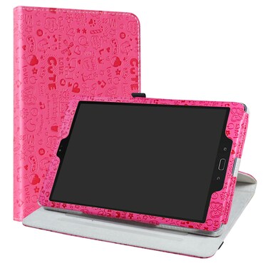 ASUS Zenpad Z10 ZT500KL Case,LiuShan 360 Degree Rotation Stand PU Leather with Cute Pattern Cover for 9.7" ASUS Zenpad Z10 ZT500KL Tablet,Rose Red