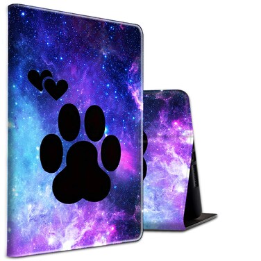for Samsung Galaxy Tab A 10.1 Case 2016,Heavy Duty Shockproof Folding Stand Protective Cover with Auto Wake/Sleep for Samsung Tablet A 10.1 Inch (SM-T580/T585/T587),Animals Dog Paws