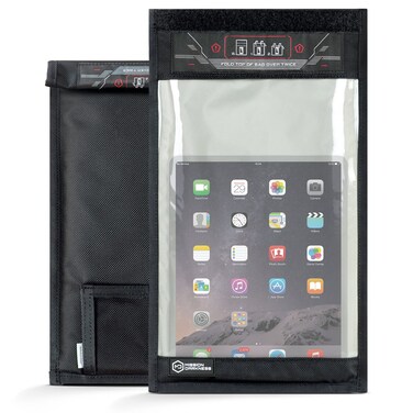 Mission Darkness Window Faraday Bag for Tablets // Device Shielding for Law Enforcement, Military, Executive Privacy, EMP Protection, Travel &amp; Data Security, Anti-Hacking &amp; Anti-Tracking Assurance