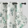 ugoutry 100% Blackout Grey/Green Flower Curtains 54 Inch Long, Bright Aqua Room Darkening Privacy Protect Drapes for Bedroom, Energy Saving Watercolor Floral Pattern Window Treatments 2 Panels 52" W