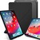 KHOMO Horizontal and Vertical Display Stand Capable Cover for iPad Pro 12.9 Inch Case 3rd Generation (Released 2018) - Dual Origami Series - Black