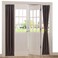 Spring Garden Home Brown French Door Curtains Blackout Washable Curtain Drapes Side Light Panels for Kitchen/Back Door, Single Panel, 25W by 72L Inches, Brown