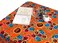 Alux Sweet Flower Oilcloth Tablecloth - Orange - Plastic Vinyl PVC - Mantel de Plastico (55x55in Square)