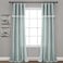 Lush Decor Linen Lace Window Curtain Panel Pair, 84" x 38", Blue
