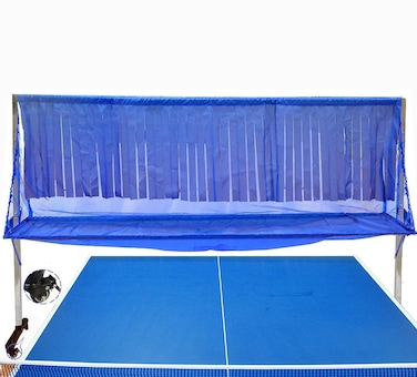 Yuanclllp Table Tennis Ball Recycle Equipment, 92"L x 18"W x 54"H, Stainless Steel Frames &amp; Metal Wheels