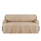 SureFit Cotton Duck Sofa T-Cushion One Piece Slipcover, Couch Cover, Relaxed Woven Fit, 100% Cotton, Machine Washable, Tan