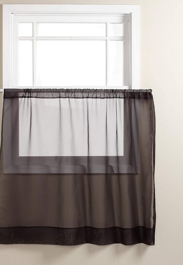 Stylemaster Elegance Sheer Voile Panel, 60" x 45", Onyx