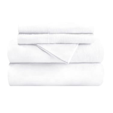 Superior Flannel-SH Sheet Set, Queen, White