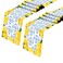 DANHMAO Capri Lemon Table Runner (2Pack), Polyester, Blue, Yellow, 13 x 72 inch, Mediterranean Lemon Pattern, Machine Washable, for Party Decoration