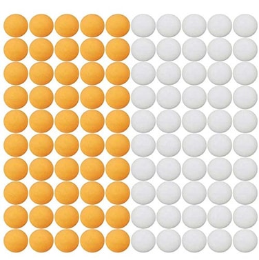 Smartlife15 Table Tennis Balls, 100 Counts 1 Star 40 mm Ping Pong Balls, New Material Table Balls, Orange &amp; White