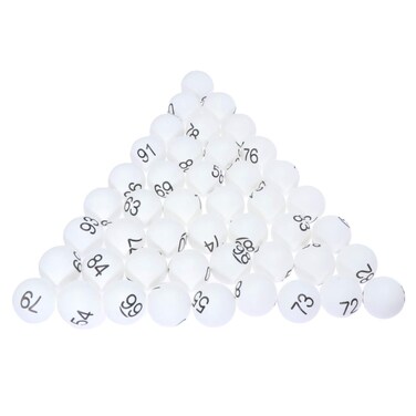 100pcs Plastic Raffle Number Balls Table Tennis Balls 4cm Numbered Bingo Ball Balls Colored Pong Balls 1-100 Wedding Birthday Party Supplies White