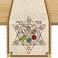 Linen Passover Table Runner Passover Decorations Pesach Star Matzah Tablecloth Religious Jewish Festival Holiday Party Home Kitchen Dining Room Table Runner 13x72 Inch