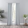 Ellis Curtain Plaza Stripe Tailored Panel Pair, 56" x 84", Blue