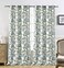 DriftAway Floral Blackout Teal Curtains 96 Inch Length for Living Room Bedroom 2 Panels Lined Grommet Window Drapes Thermal Rustic Farmhouse Classic America Style Curtains