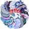 Quality Yes 3Pack Pure Colorful Superior Polyester Cloth Fabric Bathing Cap Swimming Caps Swimming Hats for Water Sports (Pattern Color)