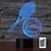 SUPERIORVZND 3D Tennis Night Light Remote Control Power Touch Table Desk Optical Illusion Lamps 16 Color Changing Lights Home Decoration Xmas Birthday Gift