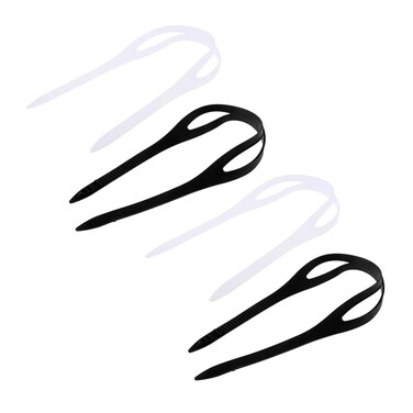 F Fityle 4 Pieces Black + Clear Universal Swimming Goggles Swim Glasses Eyewear Silicone Strap Head Band Replacement Spare Accessories