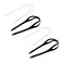 F Fityle 4 Pieces Black + Clear Universal Swimming Goggles Swim Glasses Eyewear Silicone Strap Head Band Replacement Spare Accessories