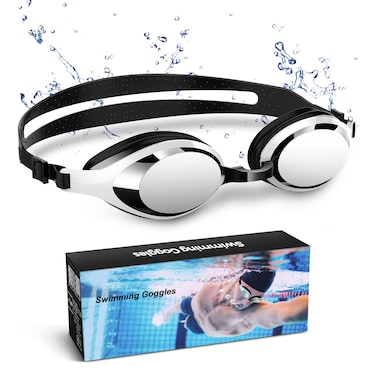 Starweh Swim Goggles, UV Protection Swimming Goggles, No Leaking Anti Fog Swimming Goggles 3D Tight Fit Design with Porotable Case for Adult Men Women Youth Adults