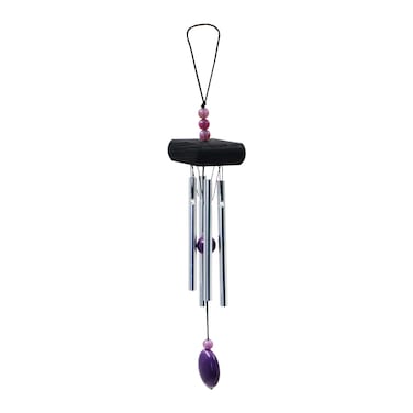 Small Wind Chimes, Outdoor Aluminum Chime with Soft Melodic Tones, Garden Chimes, for Yard, Porch, Home Decor (Black)