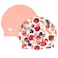 Lane5 Swim - 2-Pack Adult Silicone Swim Cap - Beautiful Designs for Women. Latex Free. Spring Floral Print and Solid Pink