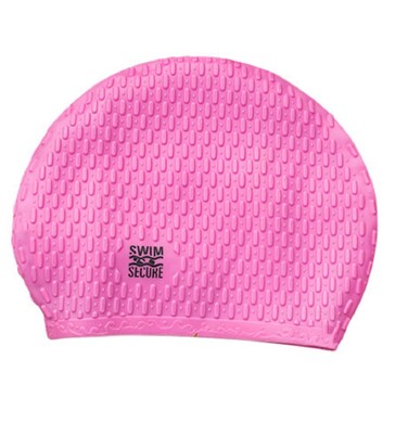 Swim Secure Silicone Bubble Swim Hat - Pink