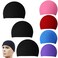 SquEqu 7 Pack Swim Cap Fabric Breathable Swimming Caps Comfort Ultra Thin Elastic Hat for Men Women Adult Older Kids Girls Boys Youth Family Long Short Hair Bathing Training Sports