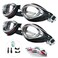 DEEYOTA 2 Pack Swim Goggles Anti-fog No Leaking Swimming Goggles for Adults Men Women (Black Non Electroplated)