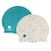 Lane5 Swim - 2-Pack Adult Silicone Swim Cap - Beautiful Designs for Women. Latex Free. Spotted Print and Solid Blue