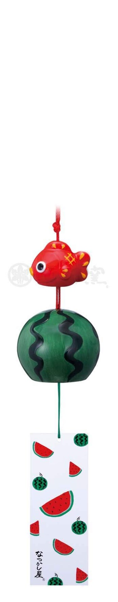 Yakushi Kiln Summer Play Watermelon Wind Chime (with Goldfish)