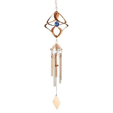Red Carpet Studios 10103 Cosmix Spinner Wind Chime, 25-Inches, Copper &amp; Blue