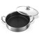 Toutrop Stainless Steel Saute Pan 12 inch Deep Frying Pan,6 Quarts Nonstick Skillet Large Saut&Atilde;&copy; Pan with Lid,PFOA Free Cookware,Induction Compatible Chef Cooking Pan,Dishwasher &amp; Oven Safe