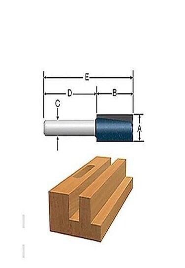 Bosch 85251MC 1/2 in. Carbide Tipped Double Flute Straight Router Bit