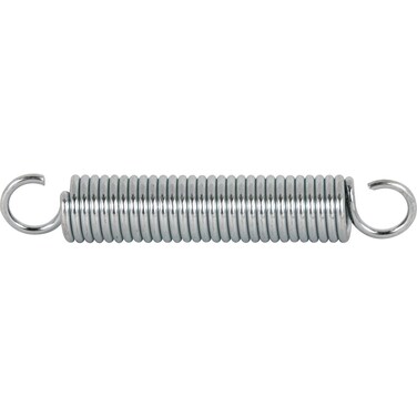 Prime-Line SP 9600 Extension Spring, Spring Steel Construction, Nickel-Plated Finish, 0.035 GA x 1/4 In. x 1-1/2 In., Single Loop Open, (2 Pack)