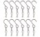 Kinteshun Swivel Hooks Clips,Stainless Steel Rotatable Hangers for Wind Spinners Wind Chimes Crystal Twisters and Party Supplies(12pcs,Silver Tone)