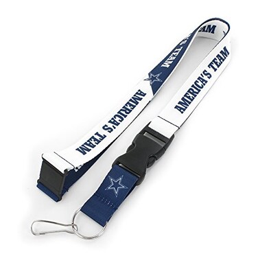 Aminco NFL Dallas Cowboys Slogan Lanyard, Blue, 22 inch