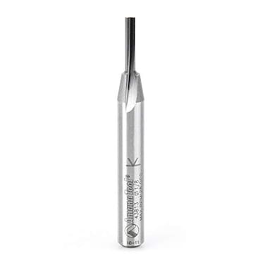 Amana Tool - 43813 Solid Carbide Seal/Straight 1/8 Dia x 1/2 x 1/4" Shank x 1-Flute