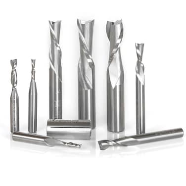 Amana Tool - AMS-125 8Piece Up &amp; Down-Cut Spiral CNC Router Bit Collection